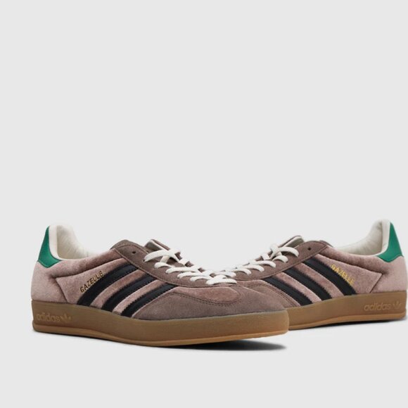 adidas Originals GAZELLE INDOOR JP7784 Earth Strata / Core Black Mens Sz 13 NEW - Picture 9 of 13